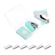 Desk Stapler Set with Staples, Claw Staple Remover, Green