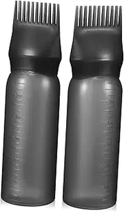 Baluue 2pcs Root Comb Bottles Root Comb Applicator Bottle for Hair Spray Dispensing Comb Opossima Shampoo Salon Hair Dye Bottles Touch Hair Dye Bottle Applicator Coloring Bottles Original