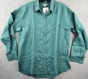 Splendid Bailey Linen Blend Button Down Tunic Shirt Womens S Oasis Patch Pocket