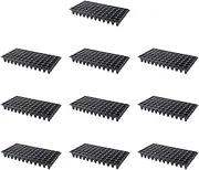 Fonowx 10 Pieces Nursery Tray 21.2x11inch PP Material for Seed Germination, 72 Grids, as described