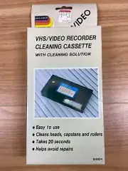 VHS/VCR Head Cleaner Tape, Video Head Cleaning Kit for VHS/VCR Players NIB