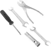 BUGUUYO 5pcs Repair Tool Kit Plug Socket Wrench Screwdrivers Pliers Ergonomic Design Durable Lightweight for Motorbike Maintenance Random Color