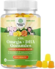 DHA Omega 3 Gummies for Kids - Algae Omega 3 Fish Oil for Kids Gummy Vitamins