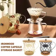 Coffee Pod Holder with Lid and Handle Large Capacity Coffee Capsules gupjL