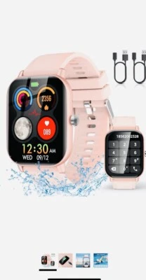 Waterproof Blood Pressure Fitness Tracker Oxygen Monitor Android Smart Watch