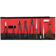 Kikuwa Bonsai Tool Set 10-Piece Pruning Tools Japanese Made, Stainless Steel