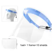AZDENT Dental Protective Face Shield 10pcs Anti-fog Adjustable Full Face Shield