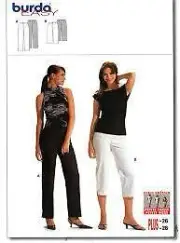 Burda Sewing Pattern 7766 Misses Easy Pants Size 12-26