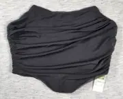 Strapless Boned Mesh Open Back Bustier Zip Up Corset Crop Top Womens Size 3XL