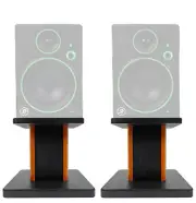 Rockville 8” Wood Studio Monitor Speaker Stands For Mackie CR4BT Monitors