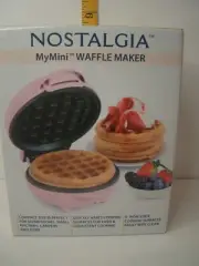 NOSTALGIA MyMini Waffle Maker - NEW Pink