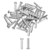 30Pcs Brazier Head Solid Aluminum Rivets, M3 x 16mm Tubular Rivets