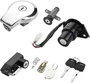 Ignition Key Switches for Virago XV535 XV250 XV125 Motorcycle Ignition Switch Kit Fuel Tank Cap Seat Lock with Keys Ignition Barrel Key Switch