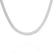 [PAVOI] Solid 925 Sterling Silver, 22K Gold Plated Snake Chain Necklace, Italian 3.0mm Diamond-Cut Herringbone Necklace for Women and Men, Made in Italy