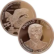 Katy Craig 5oz .999 Donald Trump Fine Copper Round with Capsule Size XL (64mm) Large