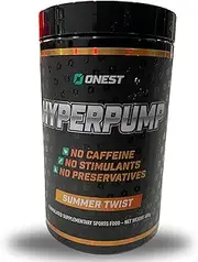 ONEST Hyperpump Stimulant Free Pre Workout Powder – 400g (25 Servings) Caffeine & Preservatives Free Sports Supplements for Boosted Strength, Speed, Stamina and Muscle Pumps