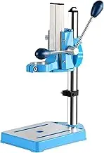 Bench Drill Stand, Table Drill Press Machine with Rotary Tool, 90° Rotating Fixed Frame and Adjustable Height, Depth Scale Design and 38-50mm Clamping Range, for Drilling Wood, Plastic Board