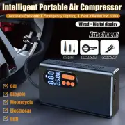 2000mAh Car Tyre Inflator 12V Air Compressor Electric Pump USB Charging