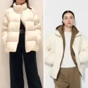 UNIQLO Powder Soft Down Jacket Women's Off White XS~3XL Cocoon Silhouette