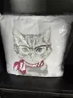 Cat Pillow 18x18 White With Sequins New W/tags Bag Ashley Furniture By Nourism