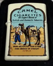 ZIPPO 1996 CAMEL TURKISH AD CREAM MATTE Z277 LIGHTER UNFIRED N BOX X413