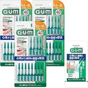 GUM (Gum) Well Plus Flexible Soft Pick Interdental Brush, Soft, Rubber Type, Case (Size: SS - M, Slightly Thin Type), Pack of 40 x 3 + Bonus Included
