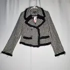 Cecico Crop Blazer Houndstooth Double-Breasted Y2K 90s Clueless Preppy Academia