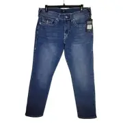 True Religion Geno Big T Flap Men's 36X32 Relaxed Slim Blue Jeans