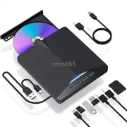 USB 3.0 Type C External CD DVD RW Optical Drive Burner Reader Player Super