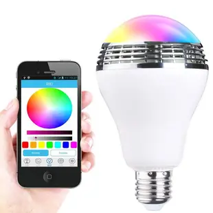 【勁昕科技】智能藍牙燈泡音箱 LED音樂球泡燈 藍牙音響燈 手機app遙控