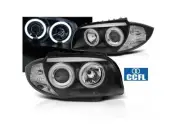 Headlights Angel Eyes Ccfl Black for BMW 1 E87/E81/82/88 2004-2011