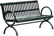 Outdoor Park Bench Outdoor Garden Black Bench, Openwork Metal Iron Seating, with Cast Aluminium Chair Legs, for Balcony Patio Park Leisure Patio Garden Bench(Medium)