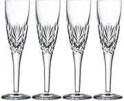Royal Doulton Highgate Crystal Champagne Flutes, Set of 4, Cut Glass Design, Clear