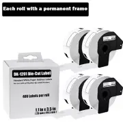 4 ROLLS DK-1201 Adhesive Thermal Direct Labels for Brother QL-500 QL-550 QL-700