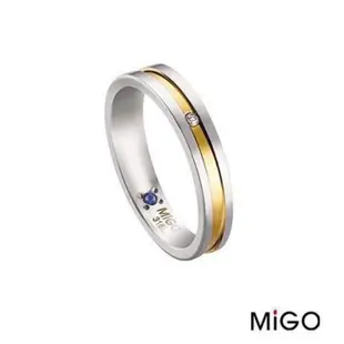 （Hueibe Shop)高質感米格Migo鋼飾未來白鋼戒指男款SRD635-16