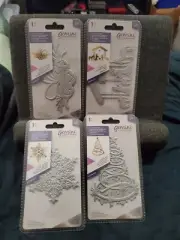 Crafters Companion Elements Foil Press Foil Stamp Dies Set Of 4 Christmas Themed