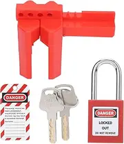 Lockout Tagout Lock Kit, Adjustable Ball Valve Lockout, Pipeline Valve Locking Device for Electrical