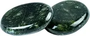2 Pcs Hot Stones Massage,Natural Jade Hot Stones for Massage Olive Green Heat Retaining Spa Stones Relaxation and Stress Relief Hot Rocks Kit,3.14 x 2.36 Inches