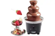 New Large 3-Tier Stainless Steel Chocolate Fondue Fountain with 500mL Capacity