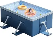 Hard Shell Folding Swimming Pool, Non-Inflatable Kiddie Pool, Sturdy PVC Design, Portable and Easy Storage, for Kids, Adults, Pets, Backyard, Summer Water Play, Multiple Sizes