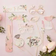 NEW Ginger Ray Floral Hen's Party Photo Booth Props By Spotlight