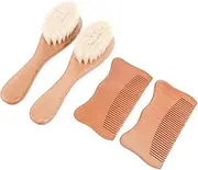 ERINGOGO 1 Set 4 Pcs Wool Brush Point Hangers Trimmer Hood Electric Decor Pacifiers Scooper Tweezer Bristle Themed Micro Kits Head Care Kit Hair Woolen Brush Wooden