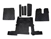 Black Eco Leather Floor Mats for MAN TGX 2018-2020 One Drawer RightHDrive models