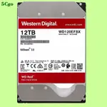 5CGO.【含稅】WD/西部數據 WD120EFBX/EFAX 12TB 3.5寸 紅標PLUS網絡存儲NAS伺服器