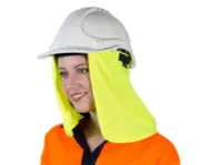 Uveto Hi Vis Yellow Attach-A-Flap Micro Mesh Lightweight Head Cover (AAFYW)