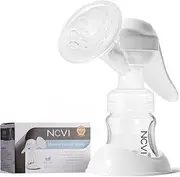 [NCVI] Manual Breast Pump with Milk Bottle,Portable Breastfeeding Pumps 5oz, BPA Free Soft Food Grade Silicone Powerful Suction