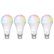4x Laser 10W B22 Smart RGB LED Light Bulb Colour Adjustable WiFi App Control