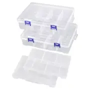 Tackle Box Fishing Tackle Box Storage Box 2 Pack Compartment Storage Box Transp