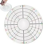 MTSDM Pottery Trimming Tools, 4.72in Ceramic Pottery Trimming Spinner, Rotary Disc Wheel Trimmer Tool Pottery Circular Divider with Colorful Scale Crafts Making Pottery Tools for Pottery Clay Artist