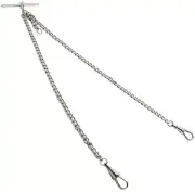 Chrome-Plated Double Albert Pocket Watch Chain (hb1557)